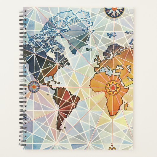 Carte du monde d'Air Afrique (Devant)