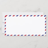 Carte du monde d'Airmail Mariage photo personnalis (Dos)