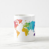 Carte du monde d'aquarelle - tasse (Centre)
