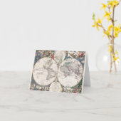 Carte du monde de Bormeester 1685 (Fleur jaune)