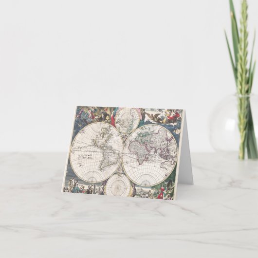 Carte du monde de Bormeester 1685 (Devant)