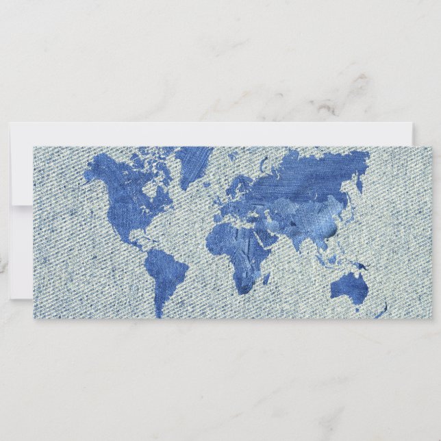 Carte du monde de Denim (Devant)
