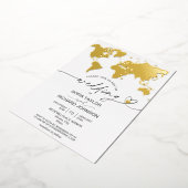Carte du monde de destination de mariage Typograph (Rotation)