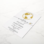Carte du monde de destination de mariage Typograph (Rotation)
