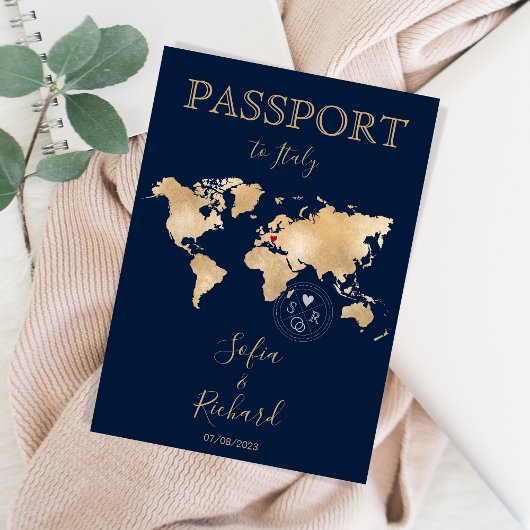 Carte du monde de destination Mariage de passeport