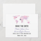 Carte du monde de destination personnalisée Enregi (Devant / Derrière)