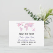 Carte du monde de destination personnalisée pour m (Debout devant)