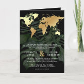 Carte du monde de destination tropicale Or noir Ma (Devant)