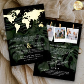 Carte du monde de destination tropicale tout en un