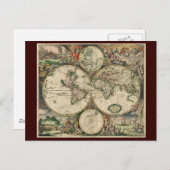 Carte du monde de Gerard Van Schagen, 1689 (Devant / Derrière)
