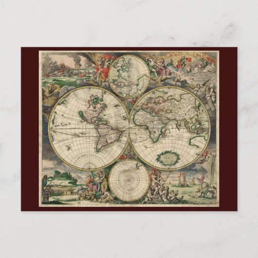 Carte du monde de Gerard Van Schagen, 1689 (Devant)