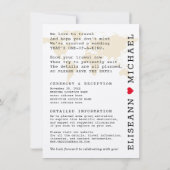 Carte du monde de la machine à écrire rétro avec d (Dos)