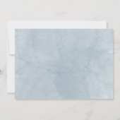 Carte du monde de l'aquarelle bleue mariage (Dos)