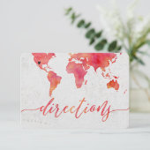 Carte du monde de l'aquarelle Direction de mariage (Debout devant)