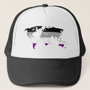 Carte du monde de l'Asexualité pride Casquette