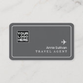 Carte du monde de l'avion de l'agent de voyage gri (Devant)