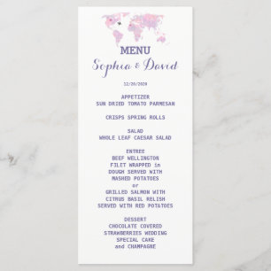 Carte du monde de mariage de destination