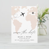 Carte du monde de mariage de destination (Debout devant)