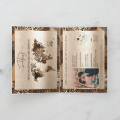 Carte du monde de mariage de safari boho léopard P (Intérieur)