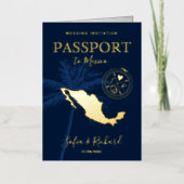 Carte du monde de passeport Mexique Palm Beach Mar (Recto)
