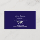 Carte du monde de voyage bleu foncé (Dos)