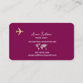 Carte du monde de voyage de l'avion sur la couleur (Dos)