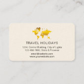 Carte du monde de voyage international Gold Partie (Dos)