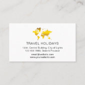 Carte du monde de voyage international Gold Partie (Dos)