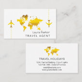 Carte du monde de voyage international Gold Partie (Devant / Derrière)