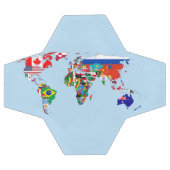 Carte du monde des drapeaux Soccer Ball (Plat)