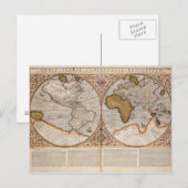 Carte du monde double hémisphère, 1587 (Devant / Derrière)