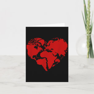 Carte du monde du cœur Amour de la paix et de la g