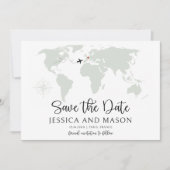 Carte du monde du mariage de destination enregistr (Devant)