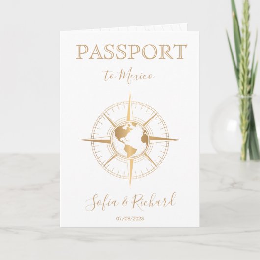 Carte du monde du passeport de destination Compass (Devant)
