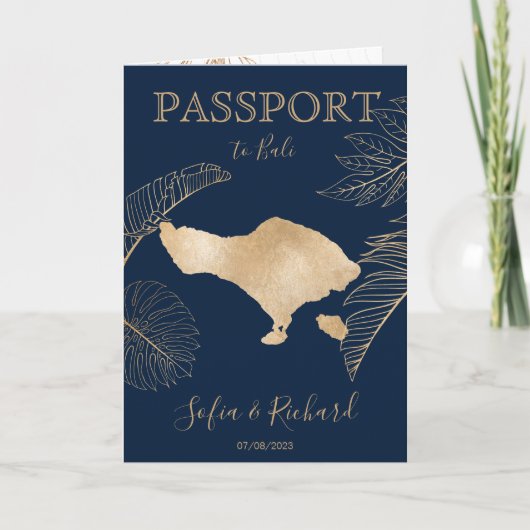 Carte du monde du passeport de destination de Bali (Devant)