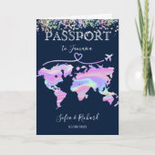 Carte du monde du passeport de destination hologra (Devant)