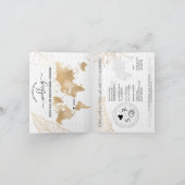 Carte du monde du passeport de destination Mariage (Intérieur)