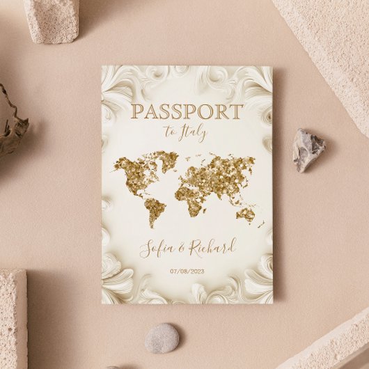 Carte du monde du Passport Gold de destination Mar
