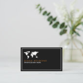 carte du monde élégant agent de voyage noir (Debout devant)