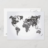 Carte du monde en typographie (Devant / Derrière)