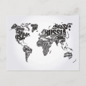 Carte du monde en typographie (Devant)