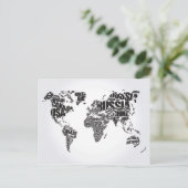 Carte du monde en typographie (Debout devant)