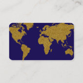 Carte du monde Faux Gold Blue Travel Agent (Dos)