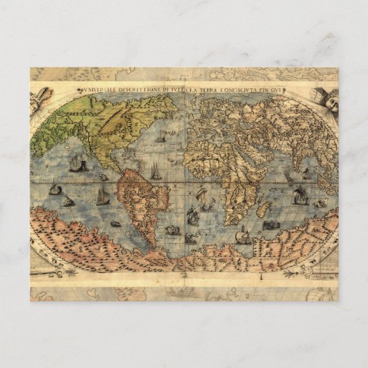 Carte du monde Forlani Antiquev 1565 Renaissance (Devant)
