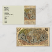 Carte du monde Forlani Antiquev 1565 Renaissance (Devant / Derrière)