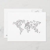 Carte du monde géométrique (Devant / Derrière)