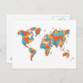 Carte du monde géométrique Abstraite (Devant / Derrière)