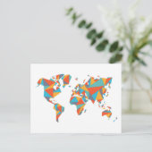 Carte du monde géométrique Abstraite (Debout devant)