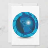 Carte du monde Globe Bleu Moderne (Devant)