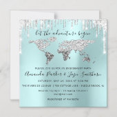Carte du monde Globe Mariage de mariage (Recto)